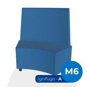 Pouf e Sacchi Flora Angolare con Schienale Alto e Piedini...