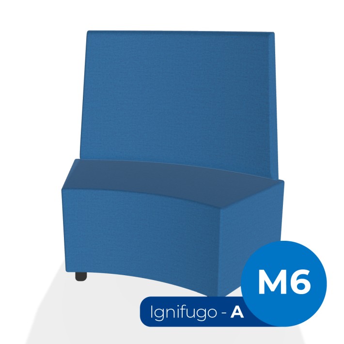 Pouf e Sacchi Flora Angolare con Schienale Alto...