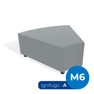 Pouf e Sacchi Flora Angolare in Tessuto Ignifugo di Tipo...