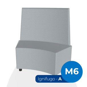 Pouf e Sacchi Flora Angolare con Schienale Alto e Piedini...