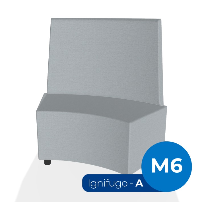 Pouf e Sacchi Flora Angolare con Schienale Alto...