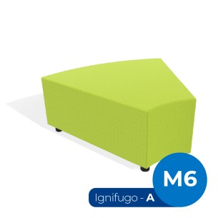 Pouf e Sacchi Flora Angolare in Tessuto Ignifugo di Tipo...