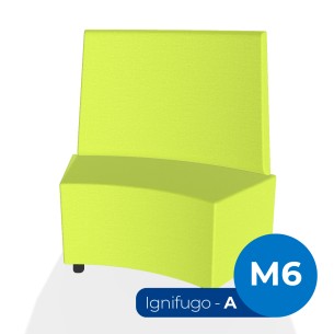 Pouf e Sacchi Flora Angolare con Schienale Alto e Piedini...