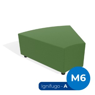 Pouf e Sacchi Flora Angolare in Tessuto Ignifugo di Tipo...