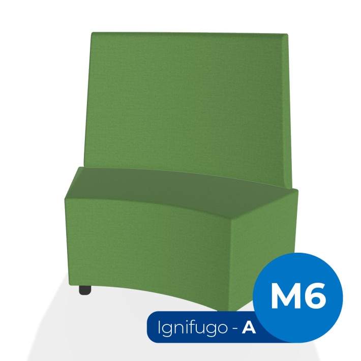 Pouf e Sacchi Flora Angolare con Schienale Alto...