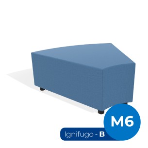 Pouf e Sacchi Flora Angolare in Tessuto Ignifugo di Tipo...