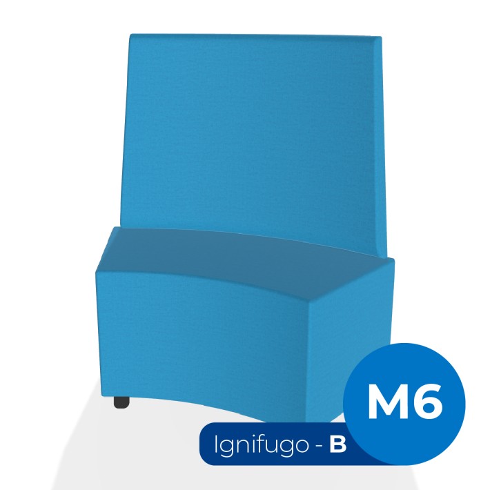 Pouf e Sacchi Flora Angolare con Schienale Alto...