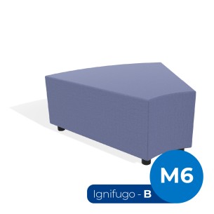 Pouf e Sacchi Flora Angolare in Tessuto Ignifugo di Tipo...