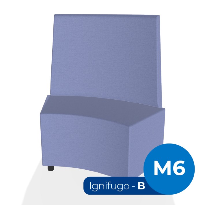 Pouf e Sacchi Flora Angolare con Schienale Alto...