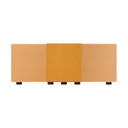 Pouf e Sacchi Flora Angolare in Similpelle Ignifuga con Piedini - Dimensioni 96 x 42 cm -...