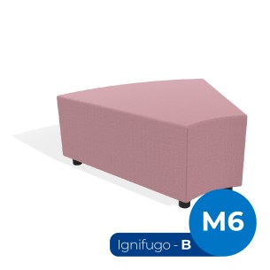 Pouf e Sacchi Flora Angolare in Tessuto Ignifugo di Tipo...