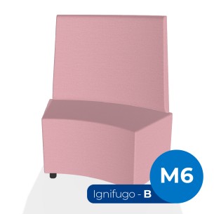 Pouf e Sacchi Flora Angolare con Schienale Alto e Piedini...