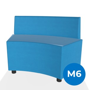 Pouf e Sacchi Flora Angolare con Schienale Basso e...