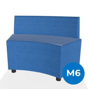 Pouf e Sacchi Flora Angolare con Schienale Basso e...