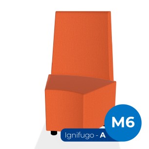 Pouf e Sacchi Flora Angolare con Schienale Alto e Piedini...