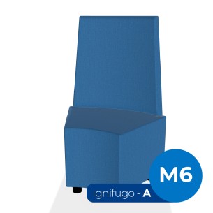 Pouf e Sacchi Flora Angolare con Schienale Alto e Piedini...