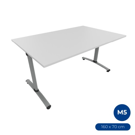 Tavolo Tiglio Fisso in Melaminico con Piedini - Dimensioni 160 x 70 x 70,6 cm - Colore Piano...