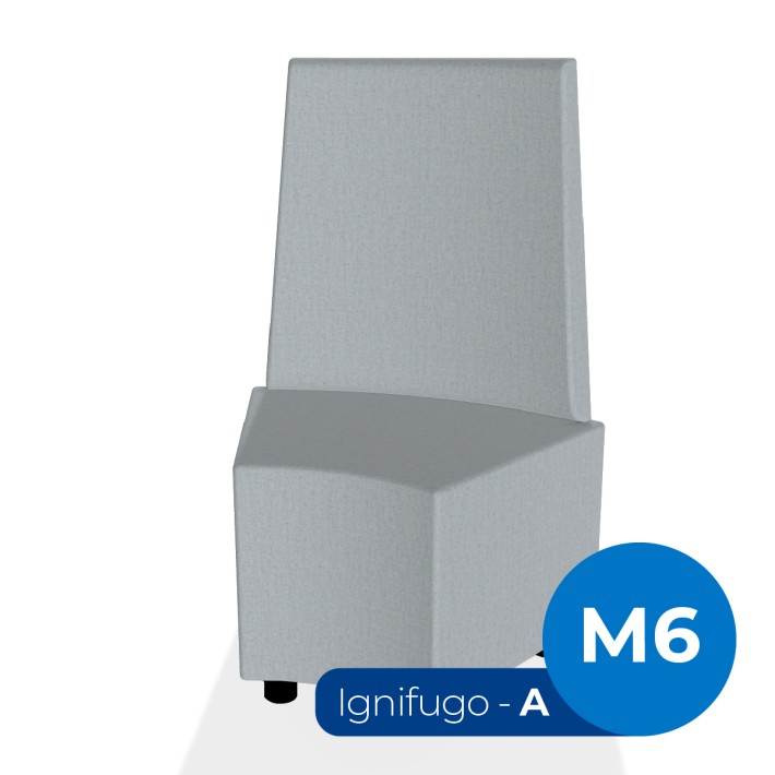 Pouf e Sacchi Flora Angolare con Schienale Alto...