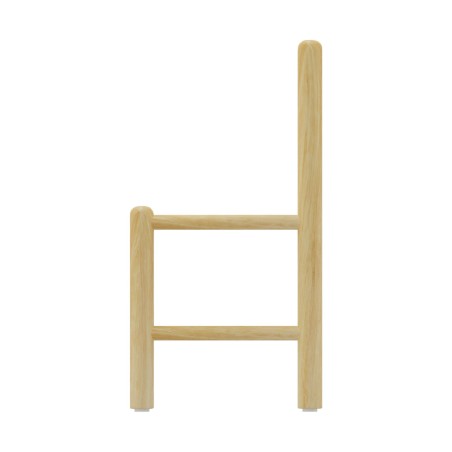 Sedia Bebe Finitura Legno - Altezza Seduta 31 Cm - Colore Scocca e Gambe Legno