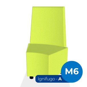 Pouf e Sacchi Flora Angolare con Schienale Alto e Piedini...