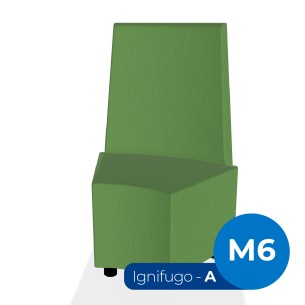 Pouf e Sacchi Flora Angolare con Schienale Alto e Piedini...