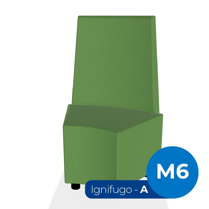 Pouf e Sacchi Flora Angolare con Schienale Alto...