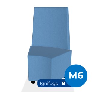 Pouf e Sacchi Flora Angolare con Schienale Alto e Piedini...