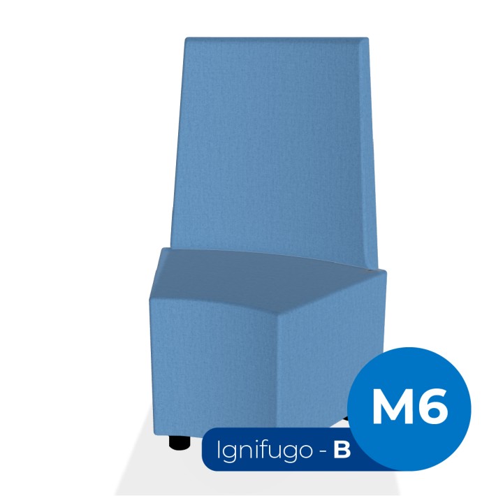 Pouf e Sacchi Flora Angolare con Schienale Alto...