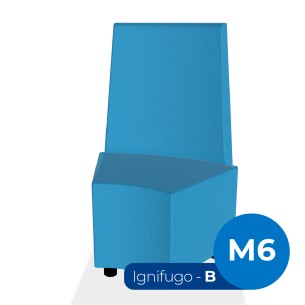 Pouf e Sacchi Flora Angolare con Schienale Alto e Piedini...