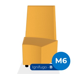 Pouf e Sacchi Flora Angolare con Schienale Alto e Piedini...