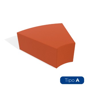 Pouf e Sacchi Flora Angolare in Tessuto Ignifugo di Tipo...