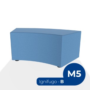 Pouf e Sacchi Flora Angolare in Tessuto Ignifugo di Tipo...