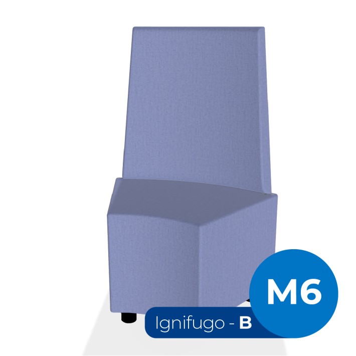 Pouf e Sacchi Flora Angolare con Schienale Alto...