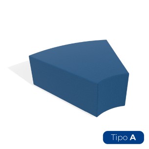 Pouf e Sacchi Flora Angolare in Tessuto Ignifugo di Tipo...