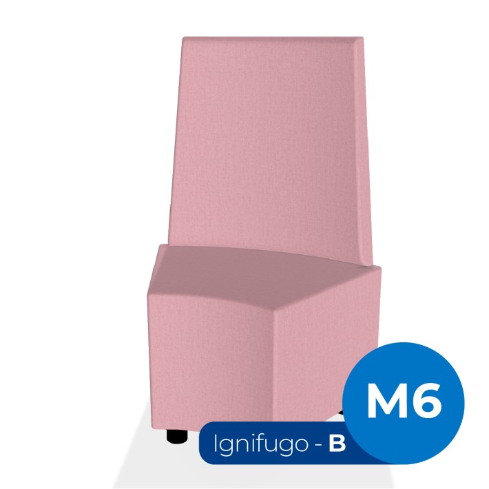 Pouf e Sacchi Flora Angolare con Schienale Alto...