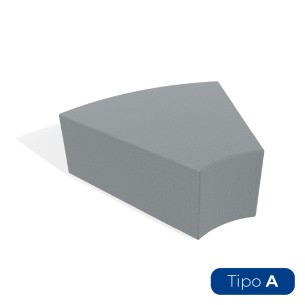 Pouf e Sacchi Flora Angolare in Tessuto Ignifugo di Tipo...