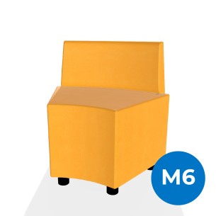 Pouf e Sacchi Flora Angolare con Schienale Basso e...