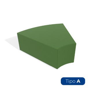 Pouf e Sacchi Flora Angolare in Tessuto Ignifugo di Tipo...