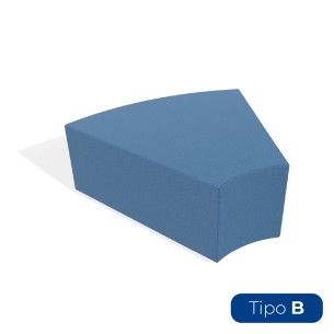 Pouf e Sacchi Flora Angolare in Tessuto Ignifugo di Tipo...