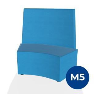 Pouf e Sacchi Flora Angolare con Schienale Alto e Piedini...