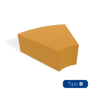 Pouf e Sacchi Flora Angolare in Tessuto Ignifugo di Tipo...