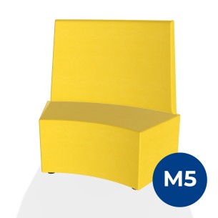 Pouf e Sacchi Flora Angolare con Schienale Alto e Piedini...