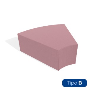 Pouf e Sacchi Flora Angolare in Tessuto Ignifugo di Tipo...