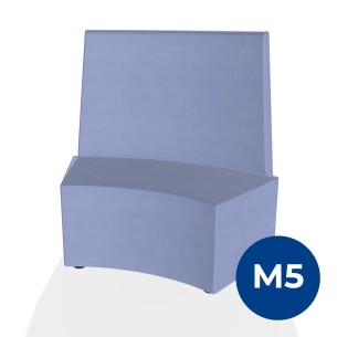 Pouf e Sacchi Flora Angolare con Schienale Alto e Piedini...