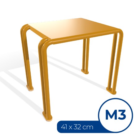 Panca da Esterno Modello Radura Essenza School 015 - Dimensioni 41x32x36 cm - In Metallo e...