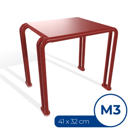 Panca da Esterno Modello Radura Essenza School 015 - Dimensioni 41x32x36 cm - In Metallo e...