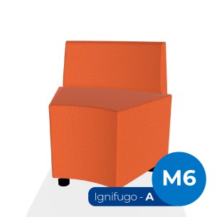 Pouf e Sacchi Flora Angolare con Schienale Basso e...