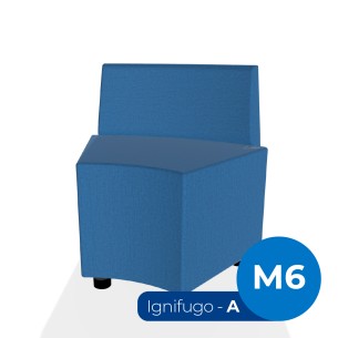 Pouf e Sacchi Flora Angolare con Schienale Basso e...