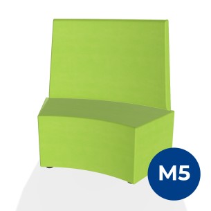 Pouf e Sacchi Flora Angolare con Schienale Alto e Piedini...