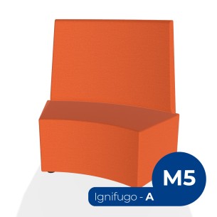 Pouf e Sacchi Flora Angolare con Schienale Alto e Piedini...